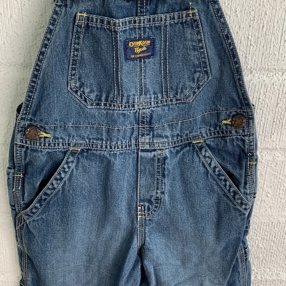 OshKosh B'gosh Vestbak 1895 Vintage Denim Cotton Overalls sz 4